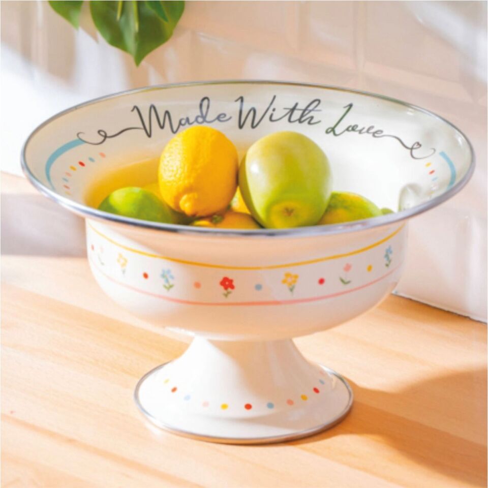 ACAR XAP-07711/6 MADE WITH LOVE EMAYE BÜYÜK MEYVELİK (AYAKLI)