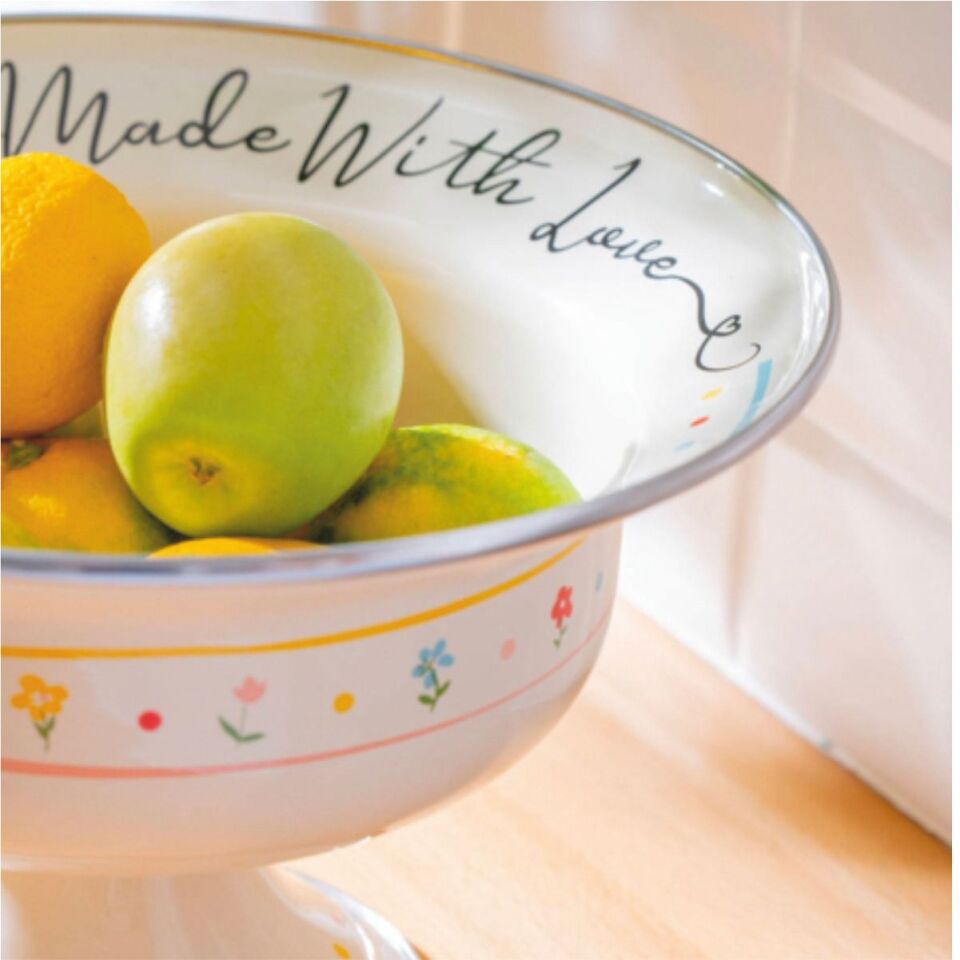 ACAR XAP-07711/6 MADE WITH LOVE EMAYE BÜYÜK MEYVELİK (AYAKLI)