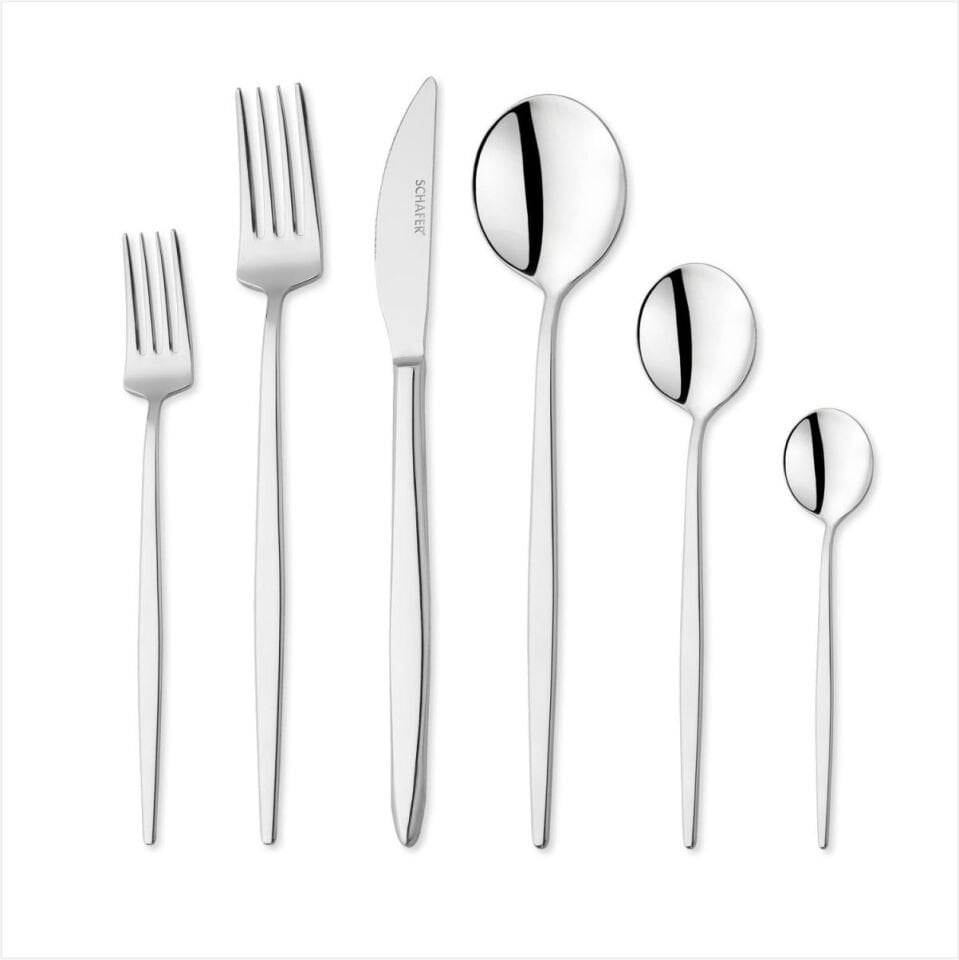 SCHAFER BETTA 72 PARÇA ÇATAL KAŞIK BIÇAK TAKIMI-GÜMÜŞ01