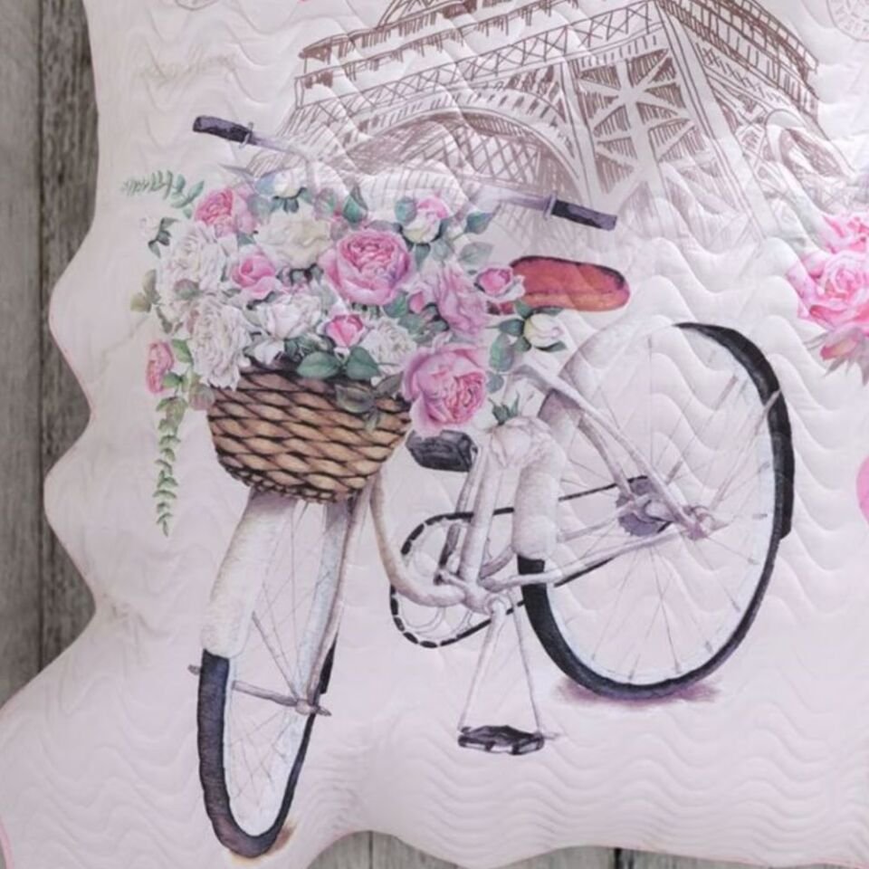 Aran Clasy Ranforce %100 Pamuk Tek Kişilik Yatak Örtüsü Seti Paris Love V1 Pembe