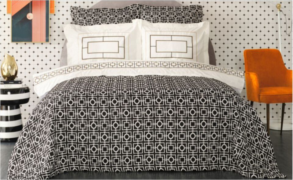 Karaca Home Minerva Siyah Çift Kişilik Nakışlı Düet Set