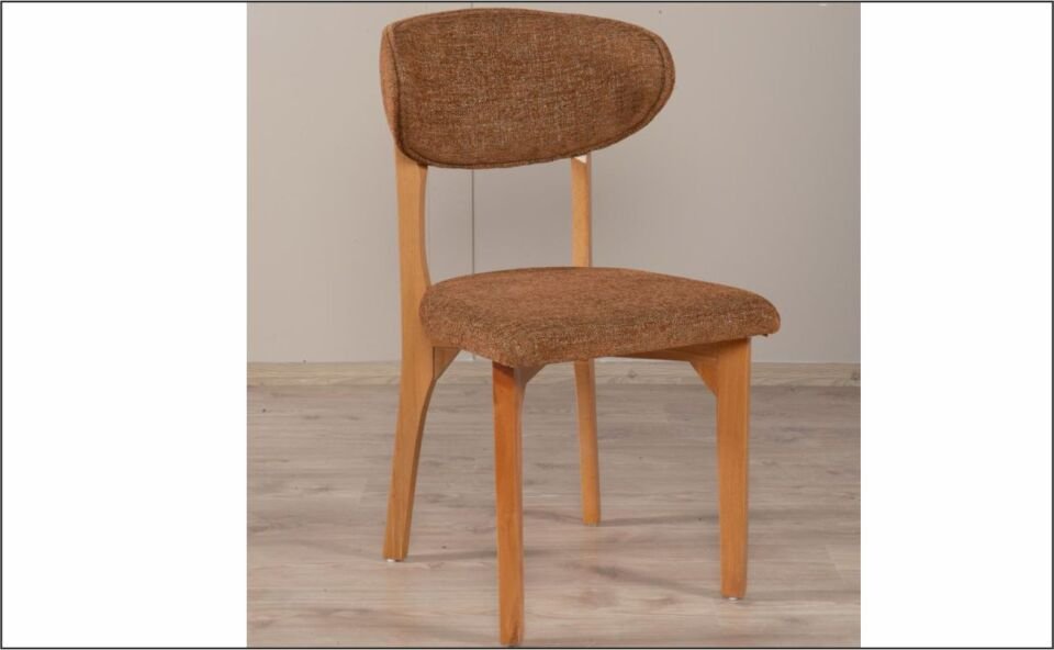 CEMALOĞLU ARDIÇ OVAL AÇILIR ÜST KREM AYAK CEVİZ / GİZA SANDALYE CEVİZ BELLA 15