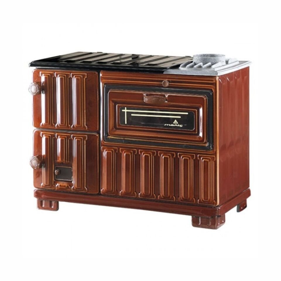 Meriç Lux Majolik Çift Kapaklı Kuzine Tuğlalı Soba