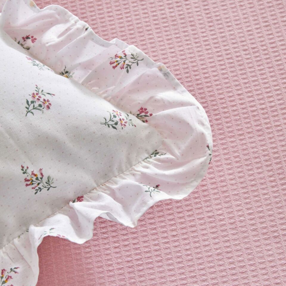 Karaca Lıdya Pudra %100 Pamuk Çıft Kişilik Pıke Takımı