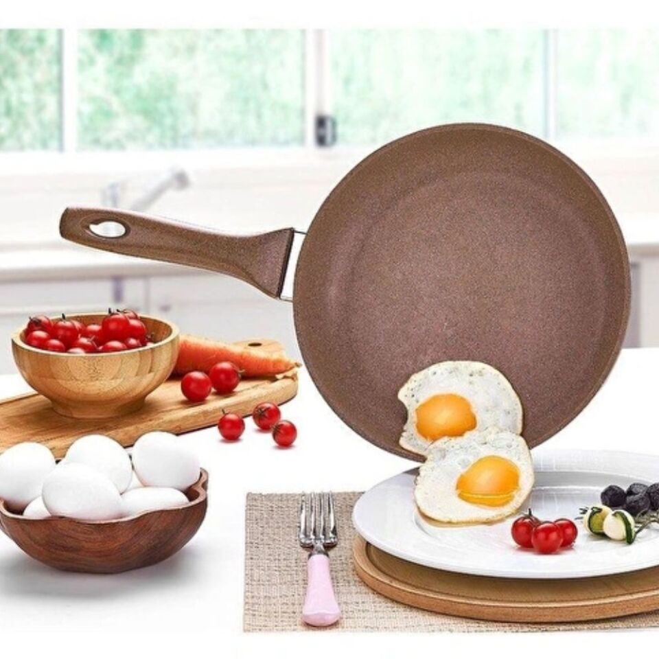Safınox Saflon Sf5628Gr Granit Tek Kulp Tava 28Cm