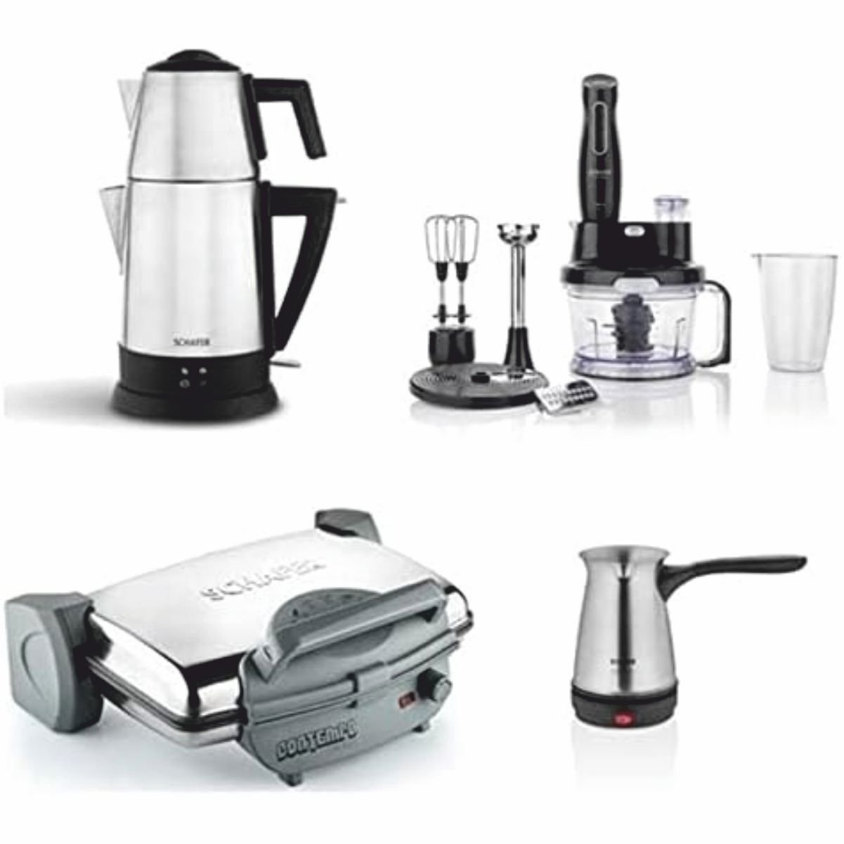 Schafer Kea Elektro Mega Set 4'lü Elektronik Çeyiz Seti-Siyah