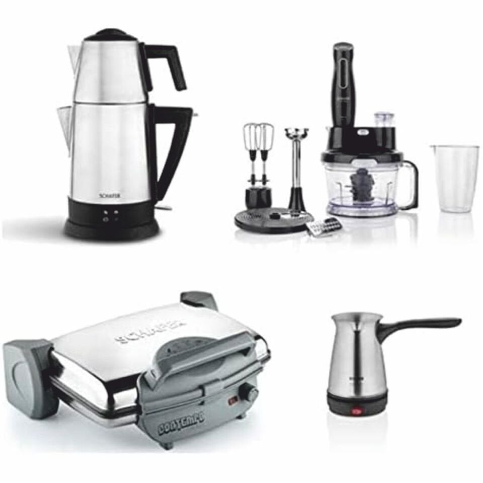 Schafer Kea Elektro Mega Set 4'lü Elektronik Çeyiz Seti-Siyah