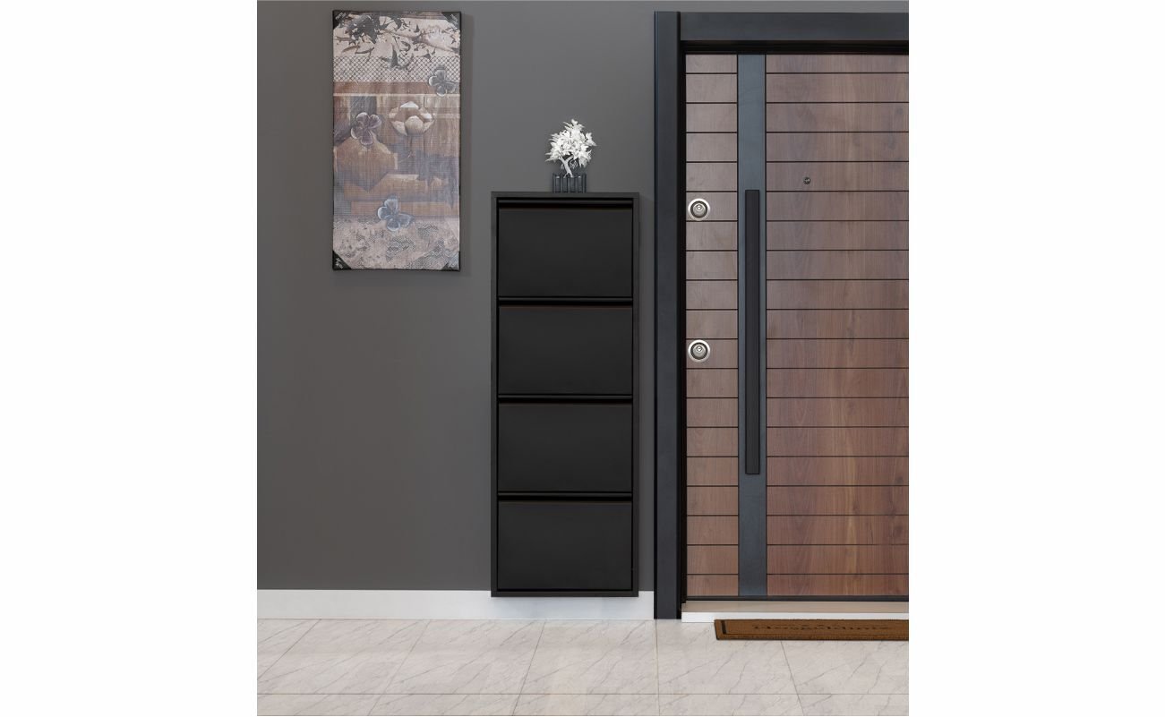 Doğuş 4 Lü Metal Ayakkabılık Siyah