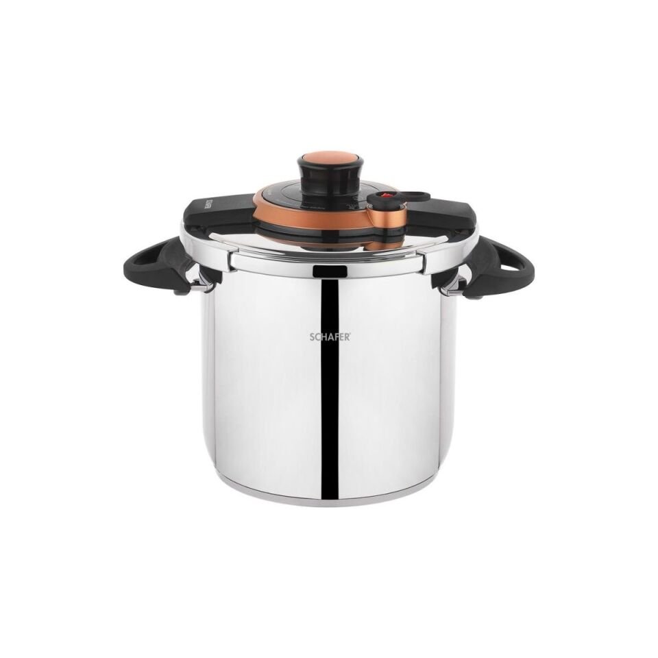 Schafer Optima Düdüklü Tencere 9 L-Siyah/Bakır