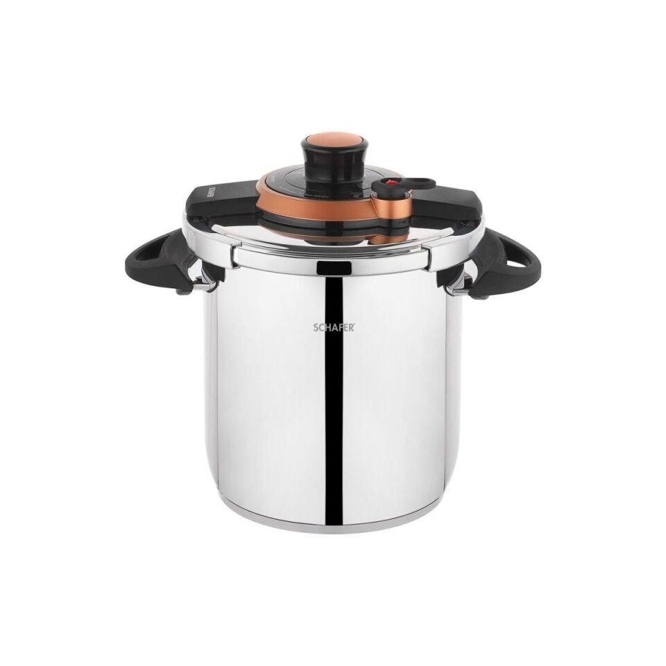 Schafer Optima Düdüklü Tencere 11 L-Siyah/Bakır