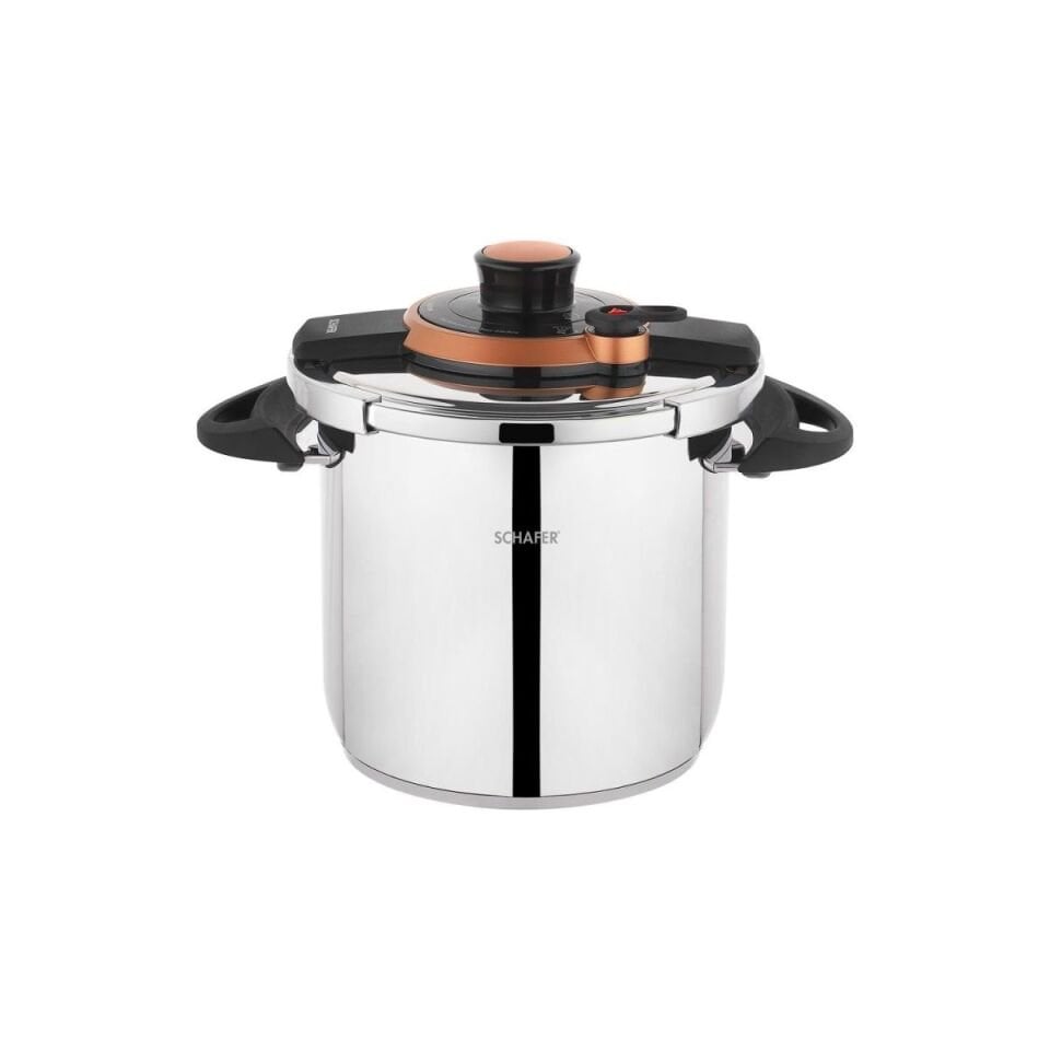 Schafer Optima Düdüklü Tencere 9 L-Siyah/Bakır
