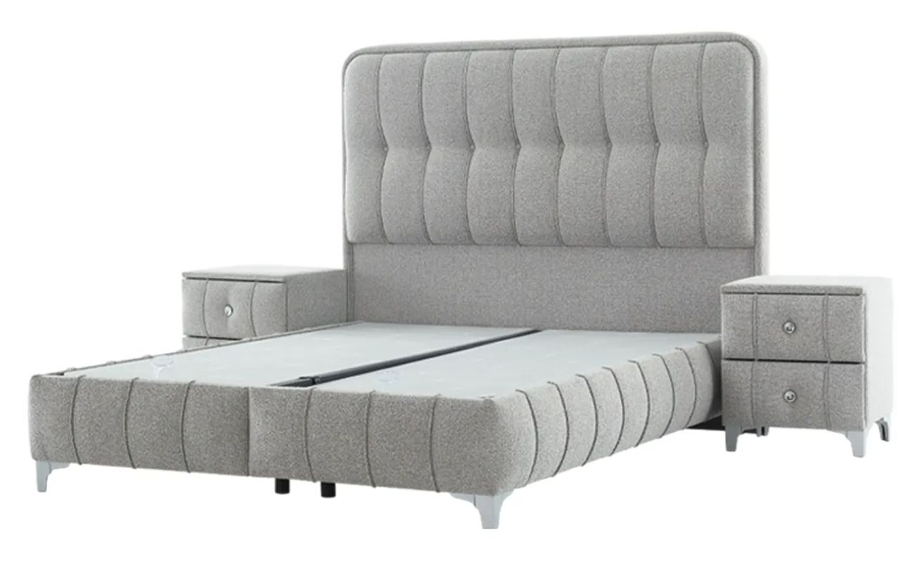 Porto 160X200 Baza Bukle Gri Siyah
