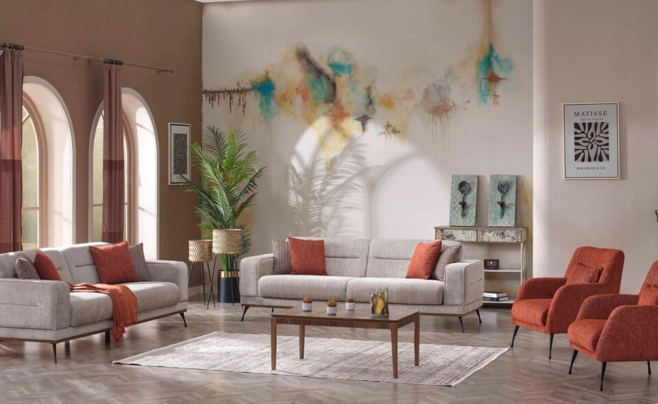 Basel Koltuk Takımı 3+3 Emk 640 V-12 /1+1+ Emk 640 V-18