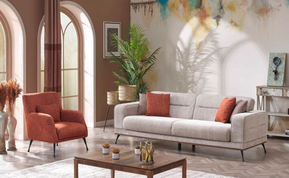 Basel Koltuk Takımı 3+3 Emk 640 V-12 /1+1+ Emk 640 V-18