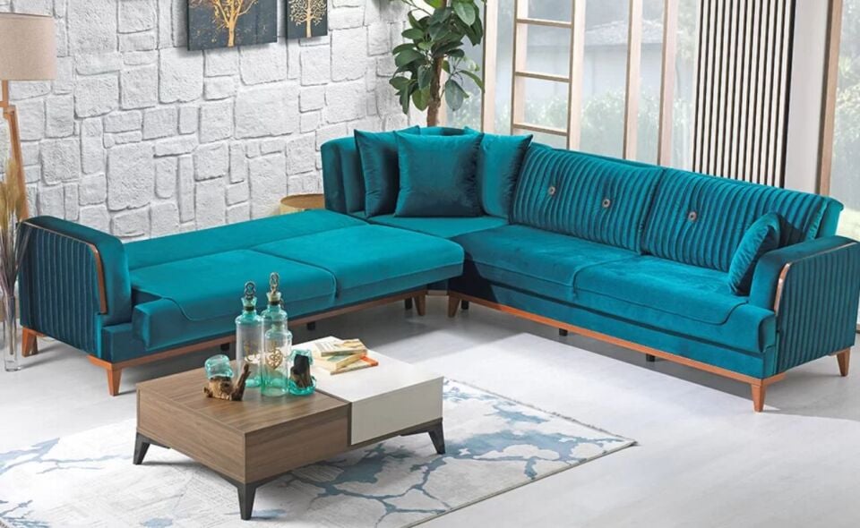 Nergiz Köşe Takımı 3+K+2 Zenon 0Bm Yeşil