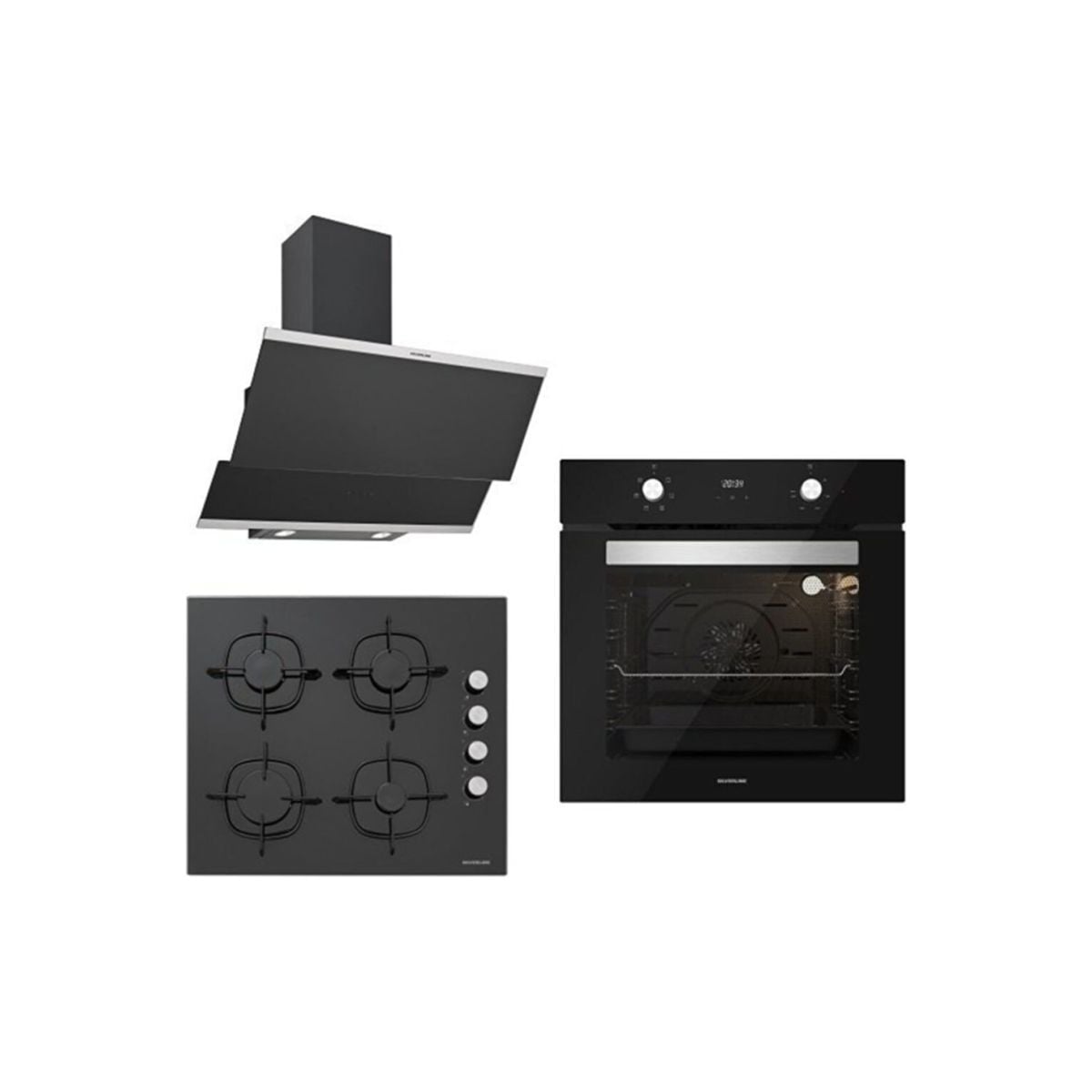 SILVERLINE ANKASTRE SİYAH SET