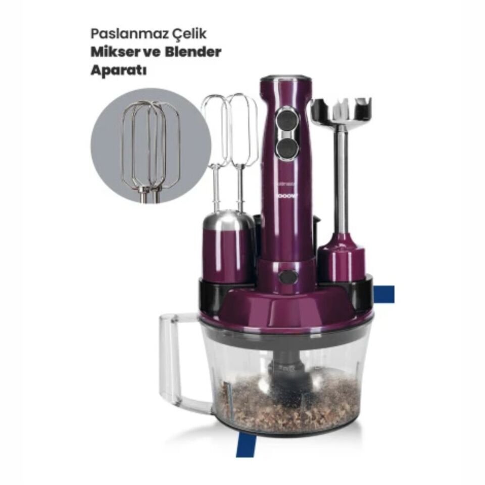 Goldmaster Elena Max GM7239K Kırmızı Multi Blender Set Mutfak Robotu