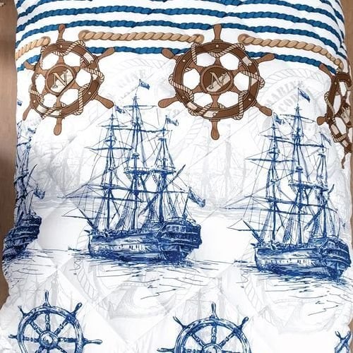 Aran Clasy Ranforce %100 Pamuk Tek Kisilik Uyku Seti Mavi V1 Mavi