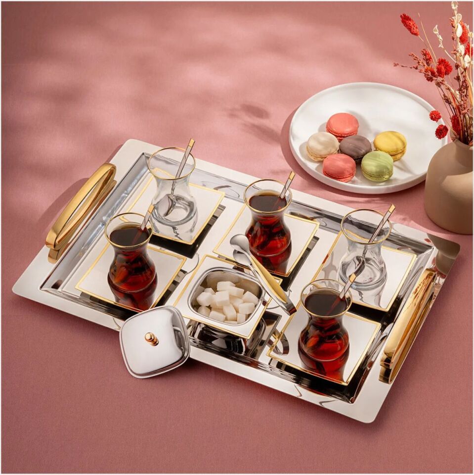 Emsan Yeni Salacak Çay Seti 40 Parça Gold