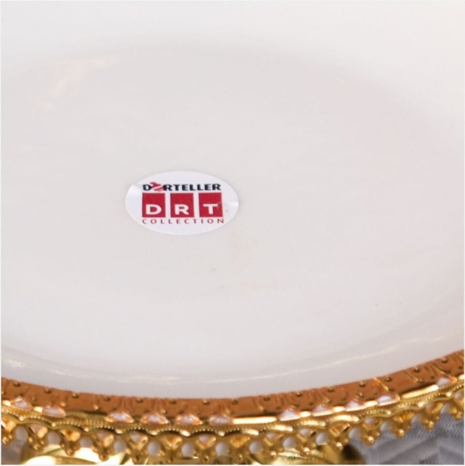 DRT*6357  21 CM LÜKS AYAKLI ALTIN TELLİ SEMAZEN SUNUMLUK