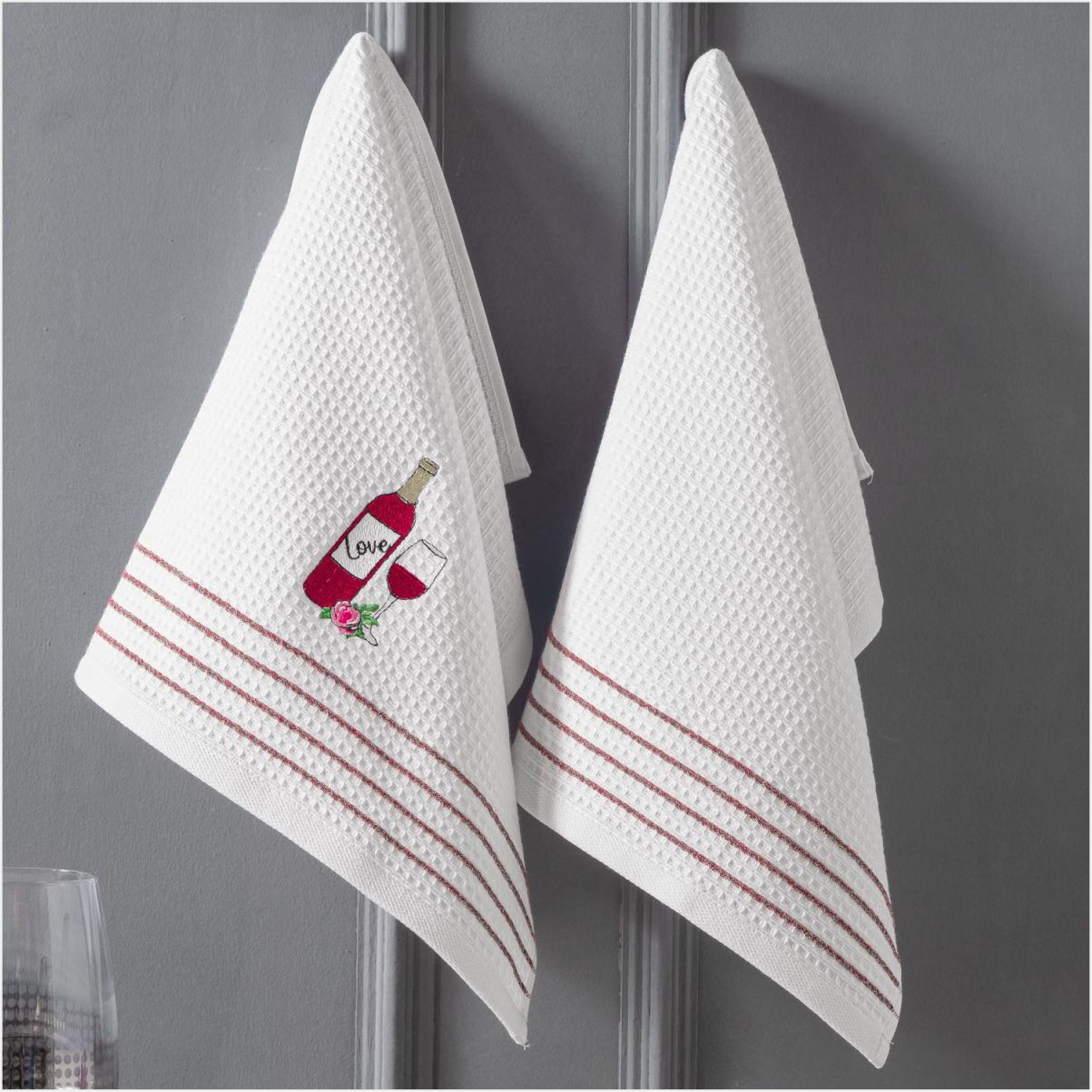SCHAFER HOME WİNE 2 Lİ KURULAMA BEZİ 40X60 CM-BEYAZ