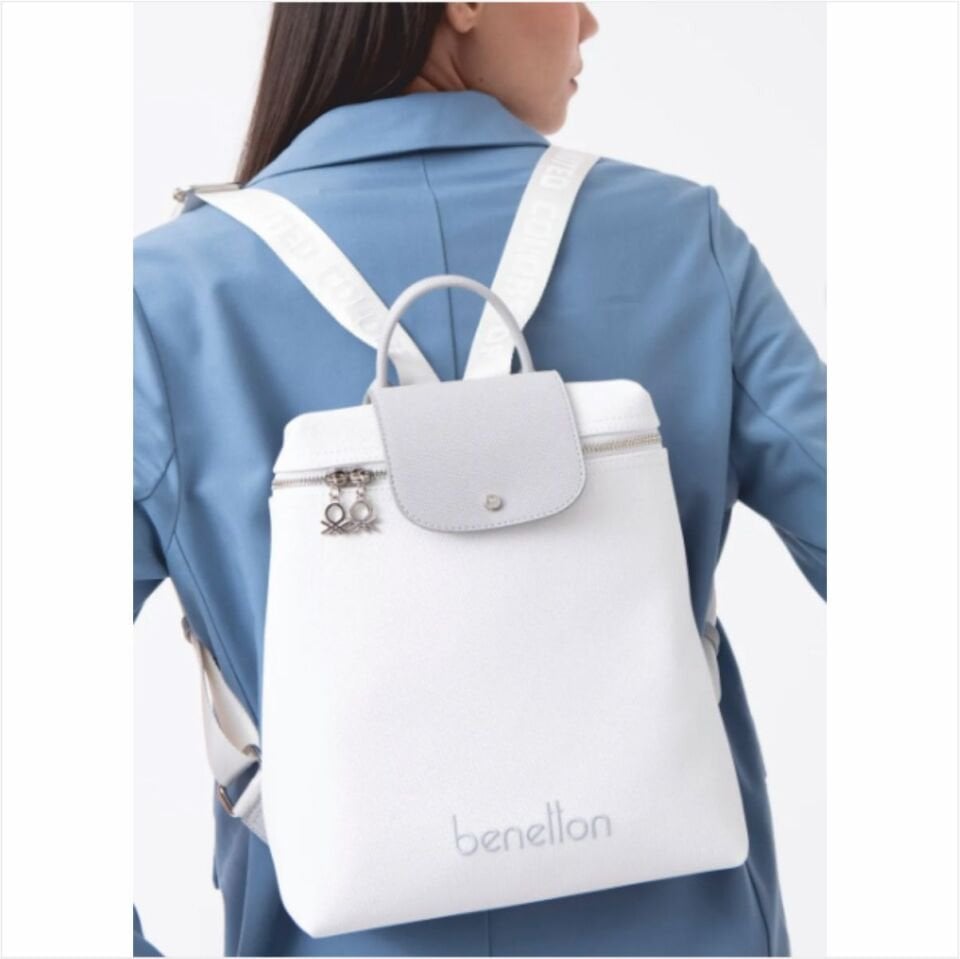 Benetton BNT-1608United Colors Of Benetton Sırt Çantası Beyaz-A.Gri