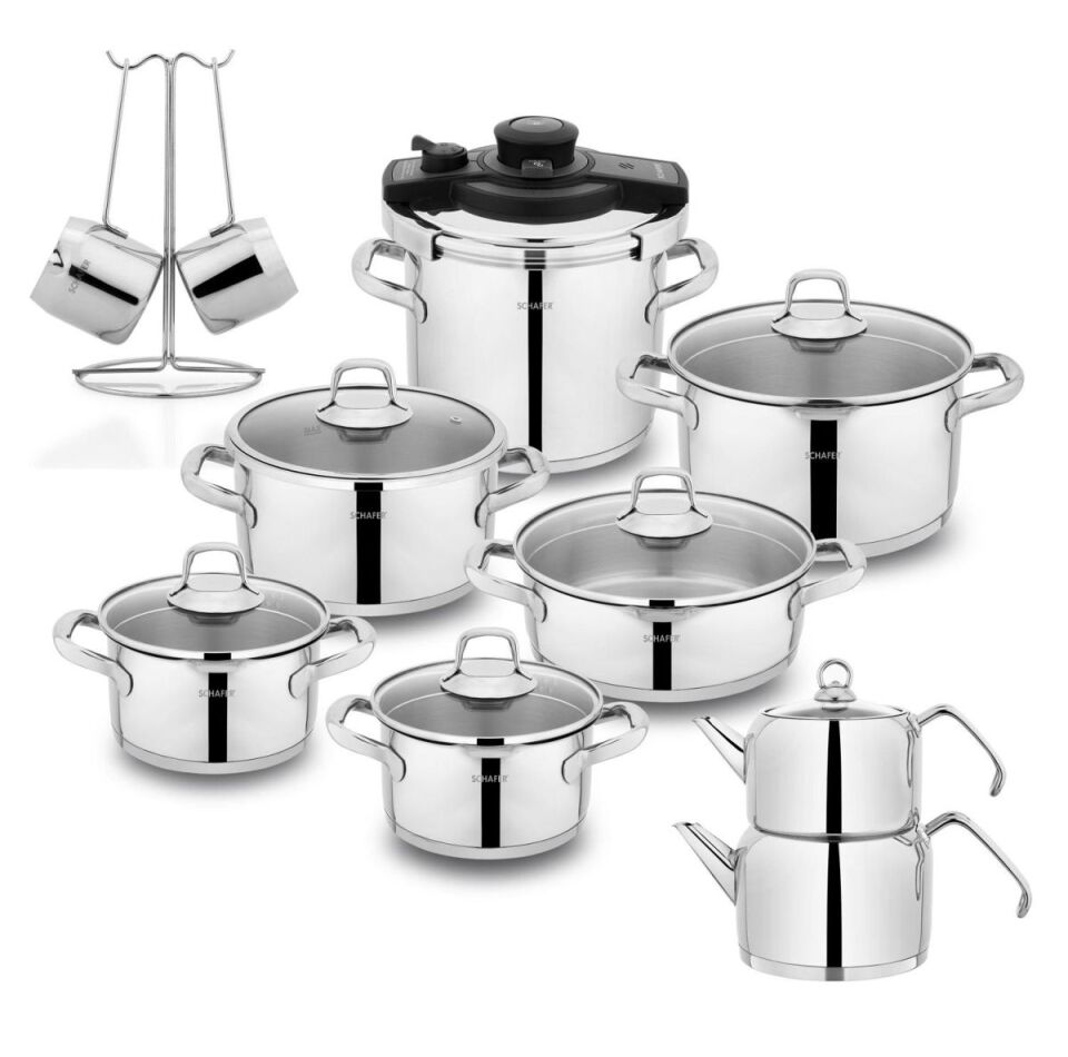 Schafer Jewel Çelik Çeyiz Seti 18 Parça-Inox