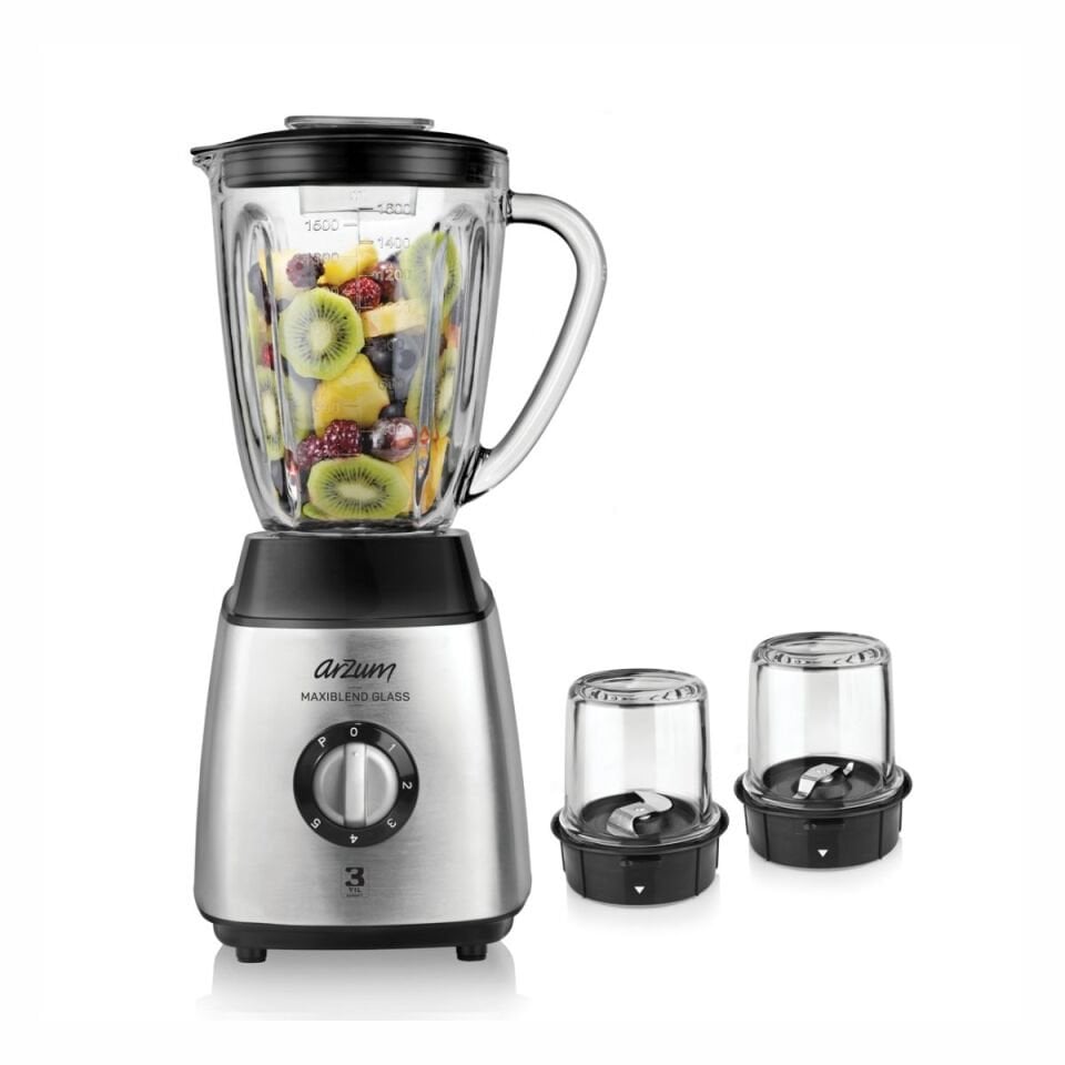 Arzum AR1056 Maxiblend Glass Sürahi Blender - Paslanmaz Çelik