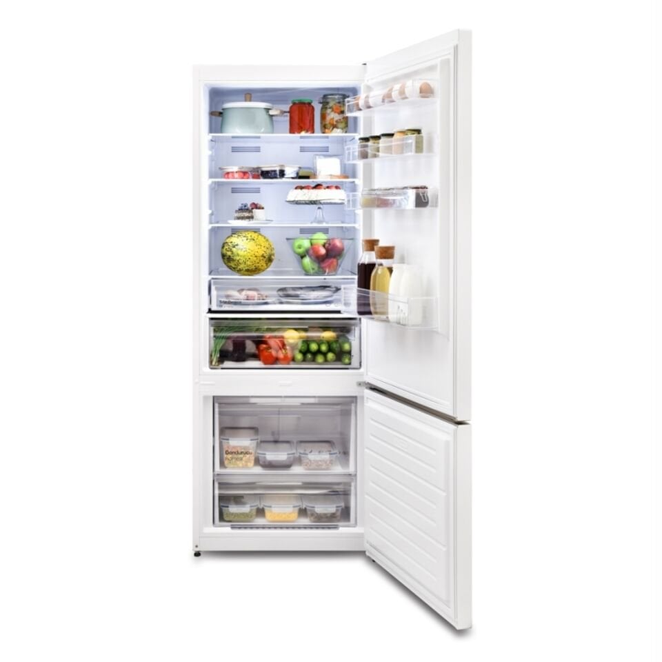 Vestel NFK52102 E Wi-Fi Kombi No-Frost Buzdolabı Beyaz