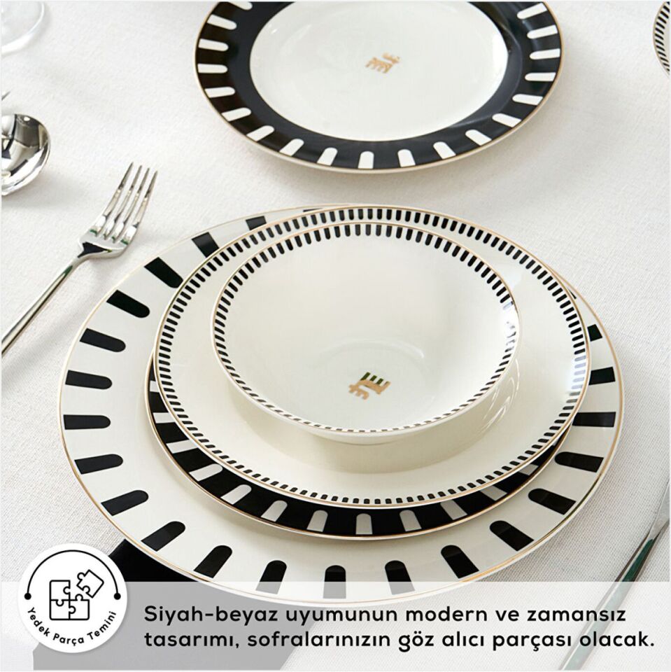 KARACA 50. YIL İMZA KOLEKSİYONU KORE 24 PARÇA 6 KİŞİLİK YEMEK TAKIMI