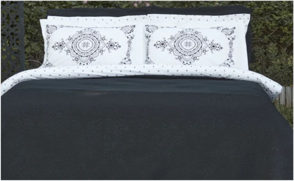 Karaca Home Orian Çift Kişilik Nish Set Siyah