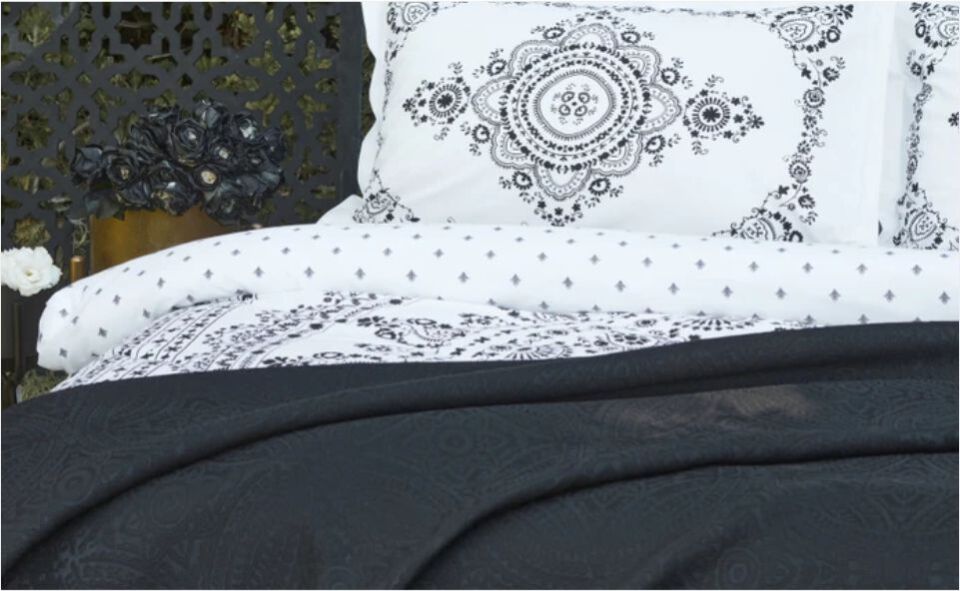 Karaca Home Orian Çift Kişilik Nish Set Siyah