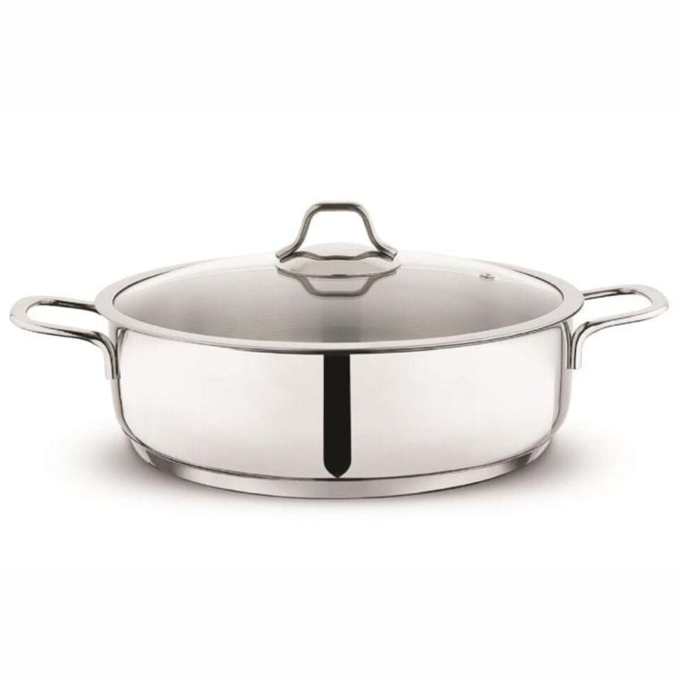 Schafer Held Çelik Basık Tencere 30 Cm-2 Parça-Inox