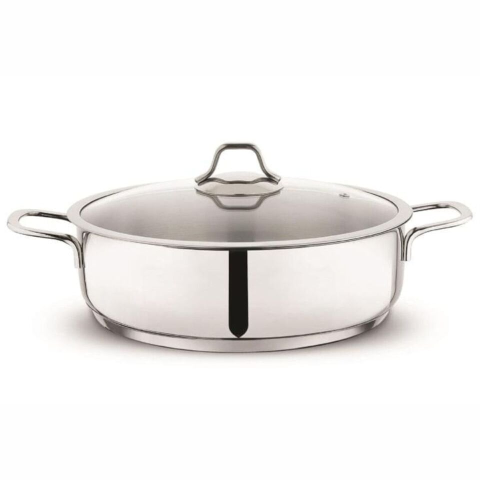 SCHAFER HELD ÇELİK BASIK TENCERE 26 CM 2 PARÇA INOX