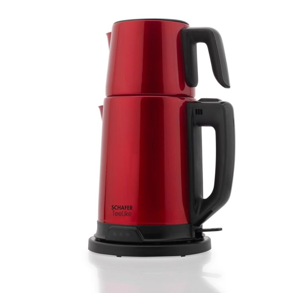 Schafer TeeLike Paslanmaz Çelik Çay Makinesi-Kırmızı