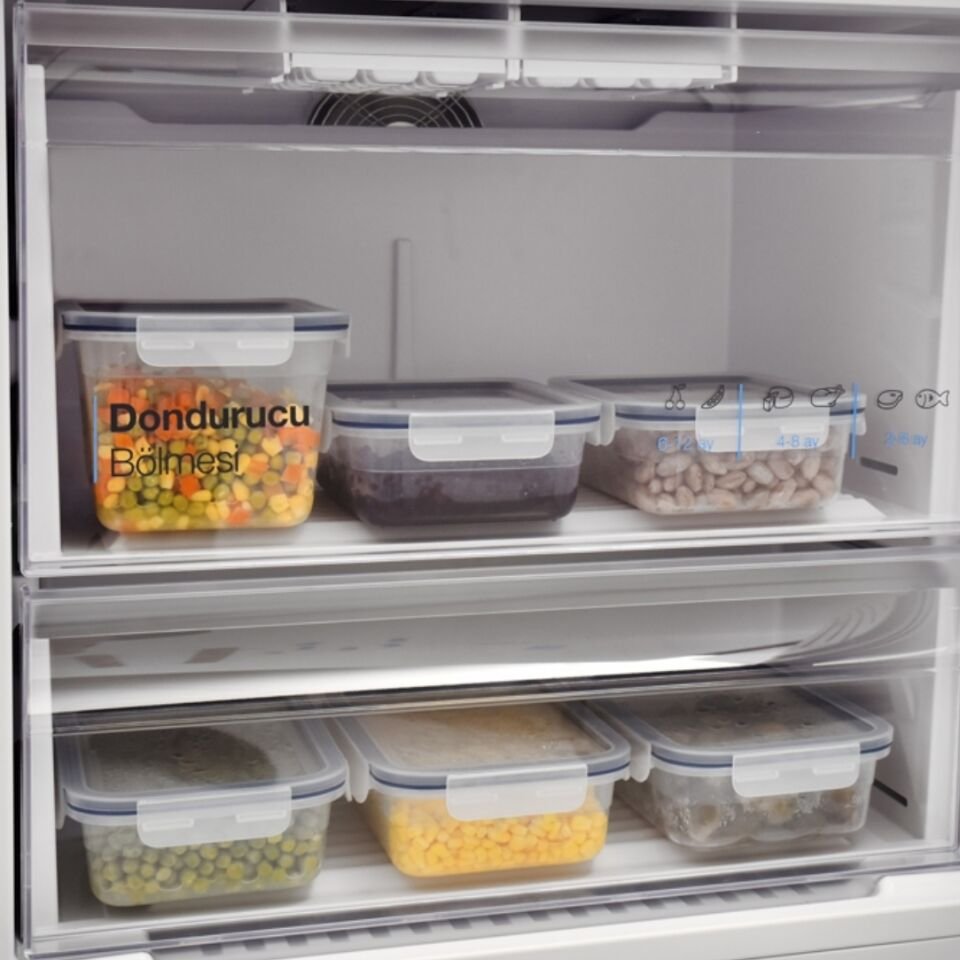 Vestel NFK52102 EX Wi-Fi Kombi No-Frost Buzdolabı Inox