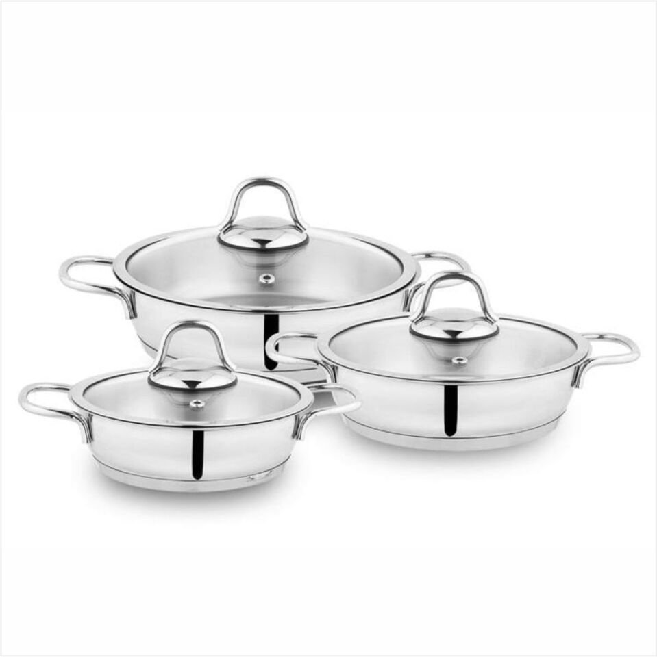 SCHAFER EVA ÇELİK SAHAN SETİ-6 PARÇA-INOX