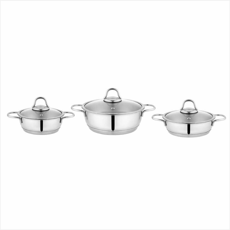 SCHAFER EVA ÇELİK SAHAN SETİ-6 PARÇA-INOX