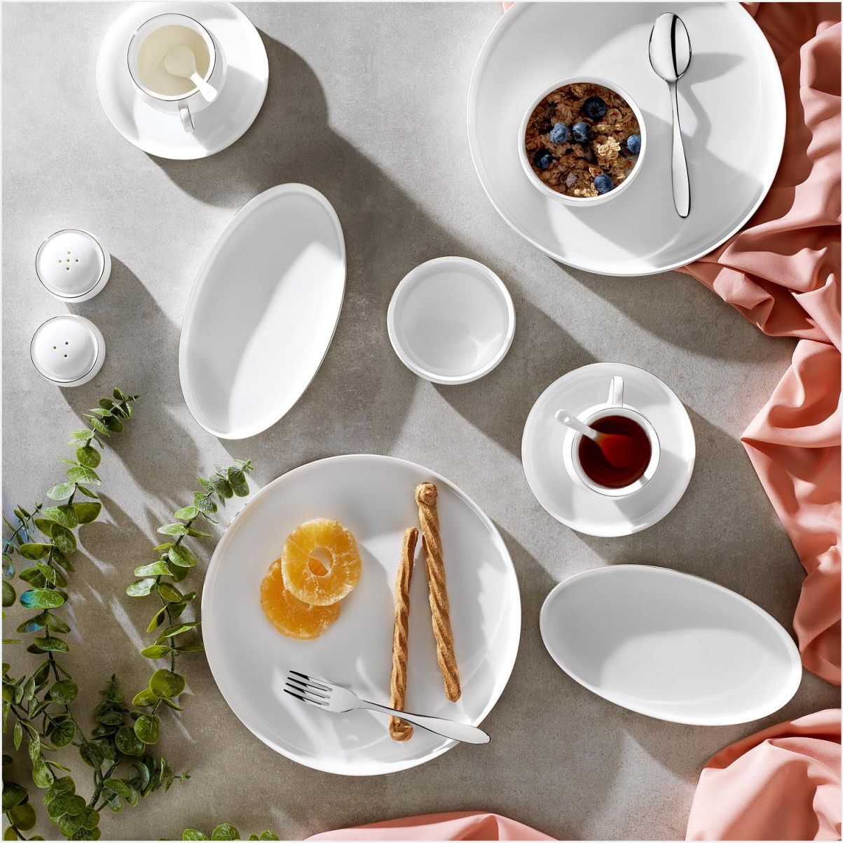 SCHAFER SUPERFİNE BONE LUMİERE KAHVALTI TAKIMI 32 PARÇA GOLD