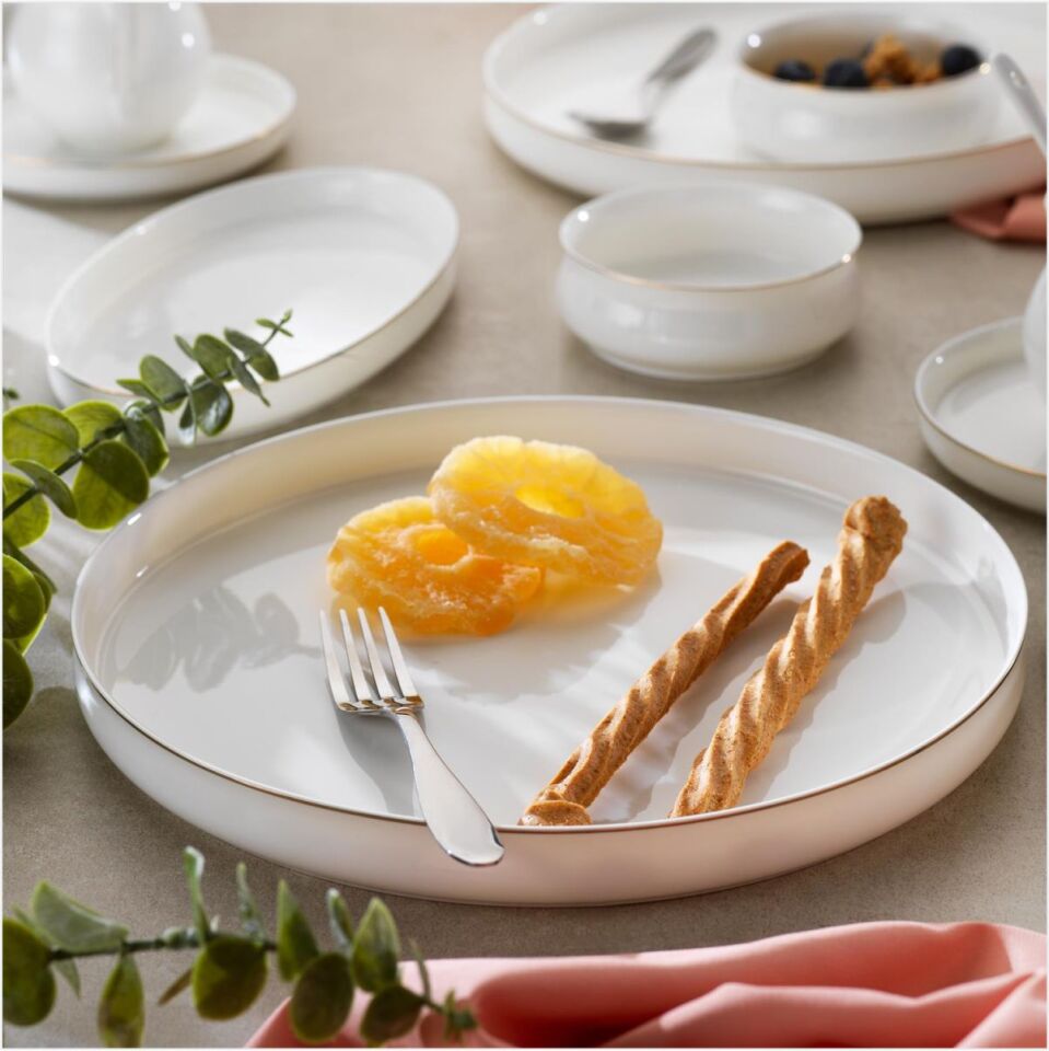 SCHAFER SUPERFİNE BONE LUMİERE KAHVALTI TAKIMI 32 PARÇA GOLD