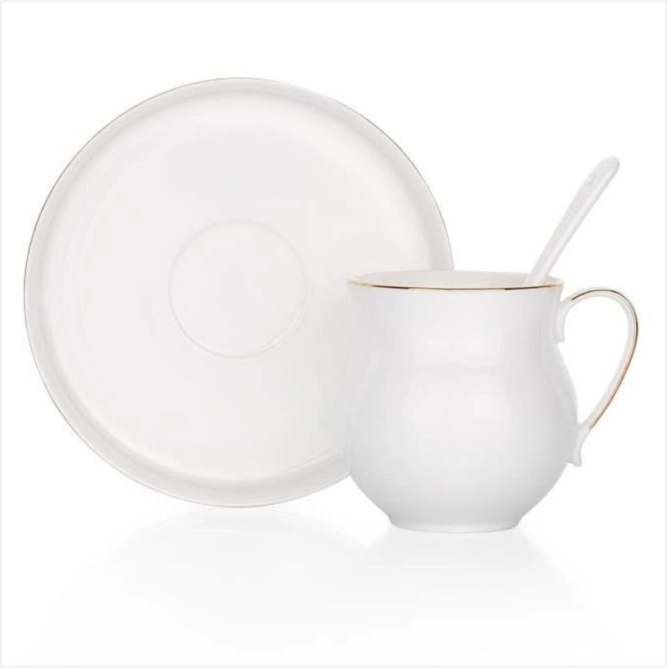 SCHAFER SUPERFİNE BONE LUMİERE KAHVALTI TAKIMI 32 PARÇA GOLD