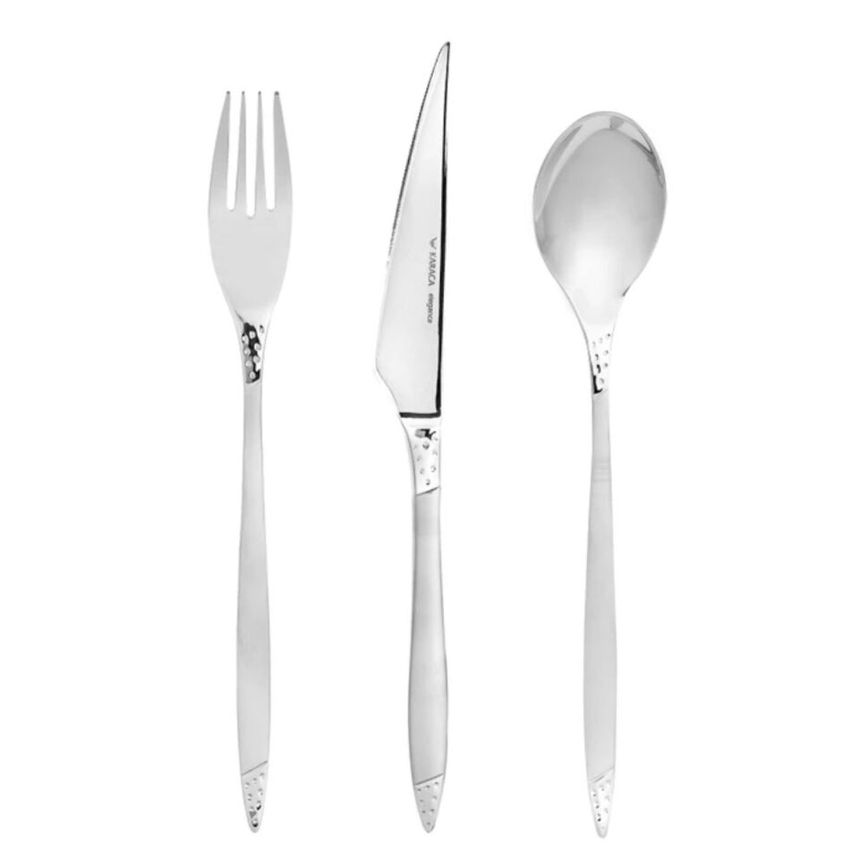 Karaca X6 3mm 84 Parça Çatal Kaşık Bıçak Seti Elegance Kutulu