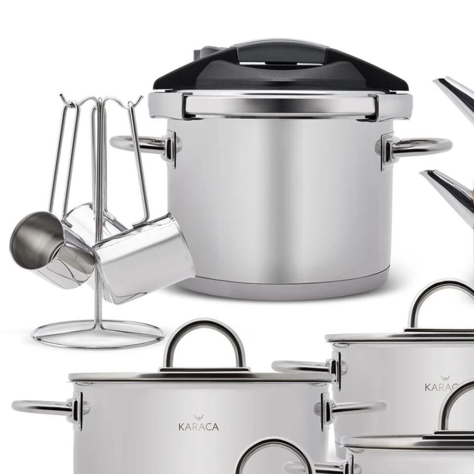 Karaca Platinium 17 Parça İndüksiyon Tabanlı Çeyiz Tencere Seti