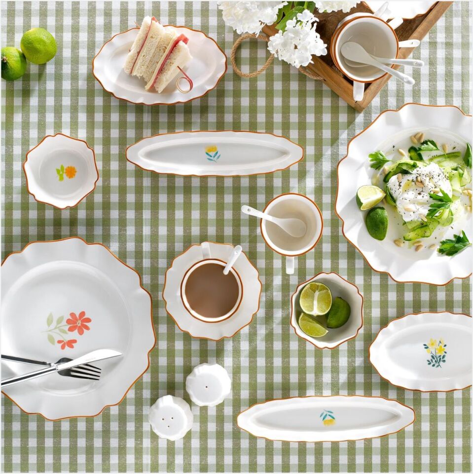 SCHAFER FİORA KAHVALTI TAKIMI 32 PARÇA-ÇİÇEKLİ