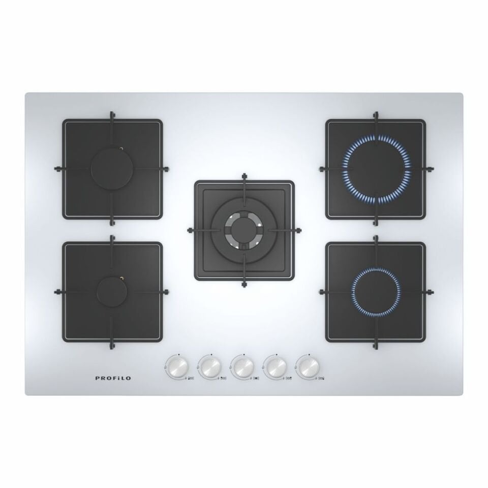 Profilo ON27Q2O12D Wok Gözlü Beyaz Cam Ankastre Ocak