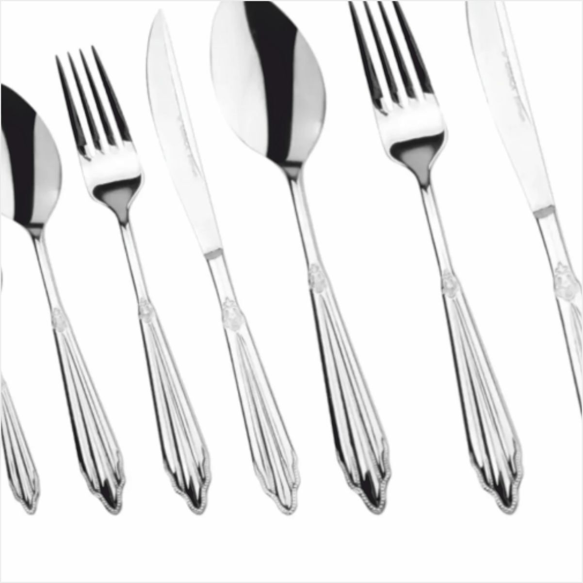 Karaca Mantılla 3Mm 84 Parça Elegance Kutulu Çatal-Kaşık-Bıçak