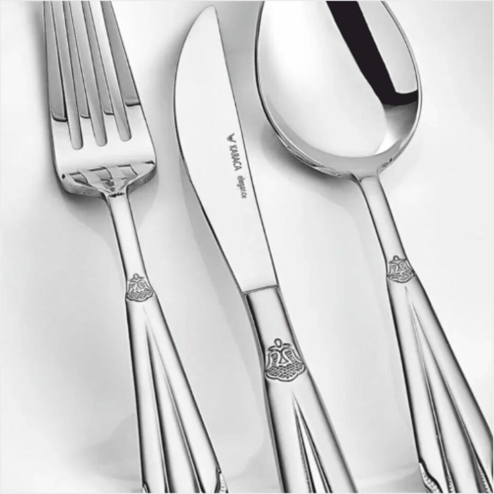 Karaca Mantılla 3Mm 84 Parça Elegance Kutulu Çatal-Kaşık-Bıçak