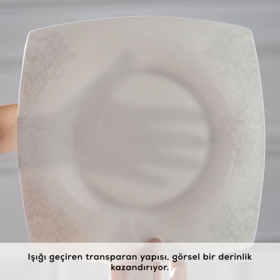 Karaca 62 Parça Fıne Pearl Helen Kare Yemek Takımı