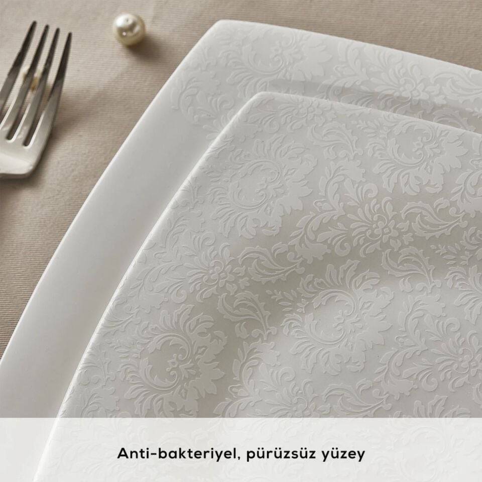 Karaca 62 Parça Fıne Pearl Helen Kare Yemek Takımı