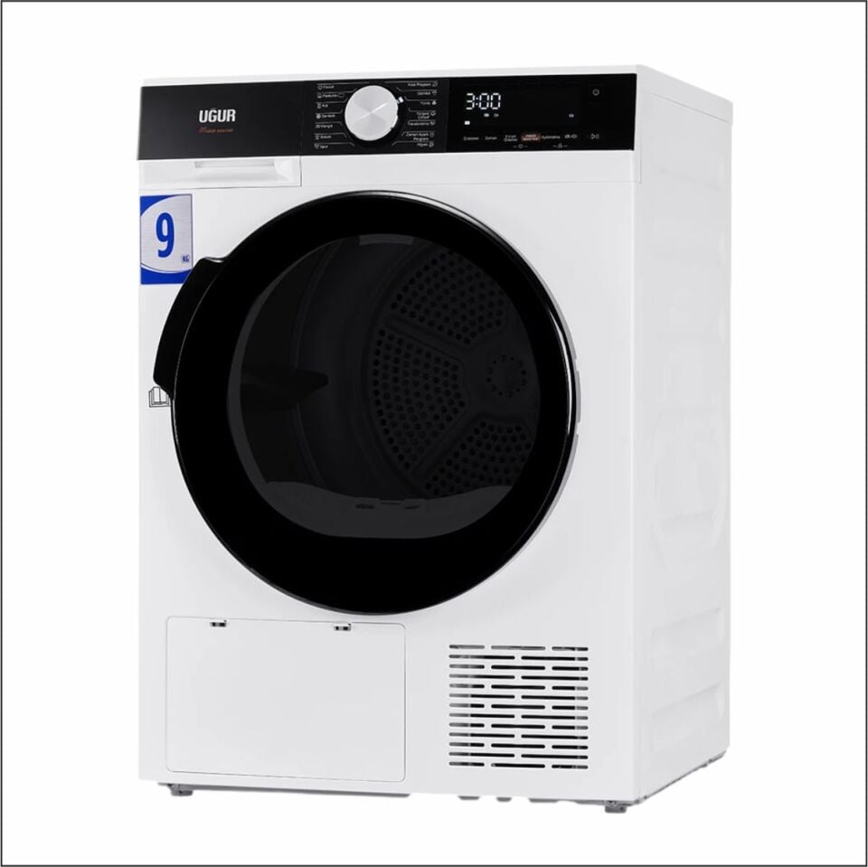 UĞUR UKM 3093 B301 9 KG ÇAMAŞIR KURUTMA MAKİNESİ BEYAZ